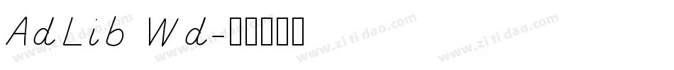 AdLib Wd字体转换